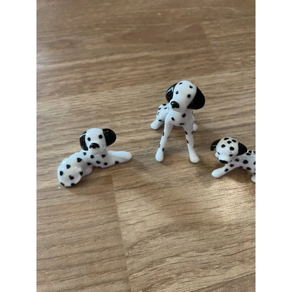 3pc vintage Ceramic Dalmatian Dogs figurines Collectible - Picture 4 of 8